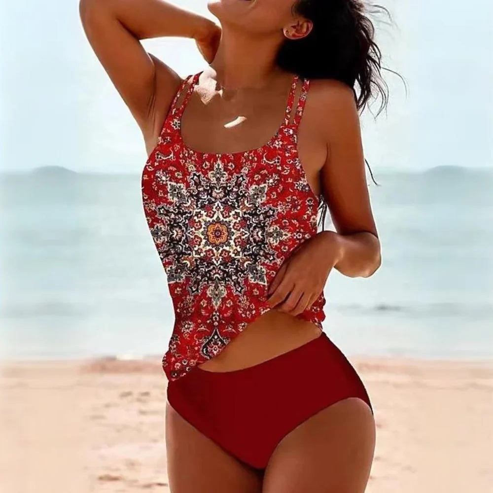 MAISIE - PRINTED SWIMWEAR TANKINI SET