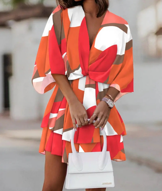 ALINA – BOHO FLORAL MINI DRESS