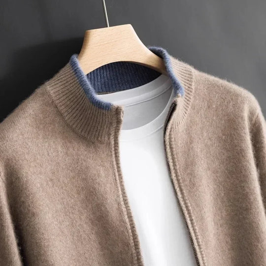 HENRY – 100% CASHMERE ZIP-UP JACKET