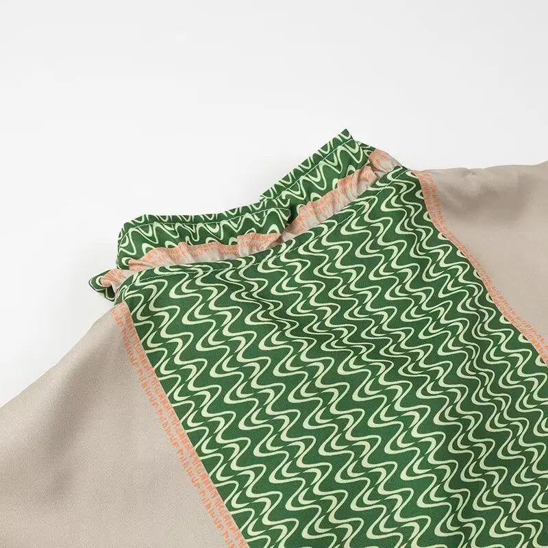 IVY – GREEN PRINT RELAXED DRESS