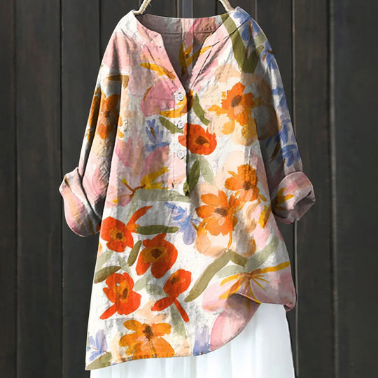 NOREEN – FLORAL LONG SLEEVE BLOUSE (MTO)