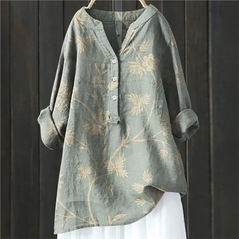 NOREEN – FLORAL LONG SLEEVE BLOUSE (MTO)