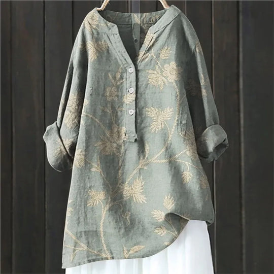 NOREEN – FLORAL LONG SLEEVE BLOUSE (MTO)