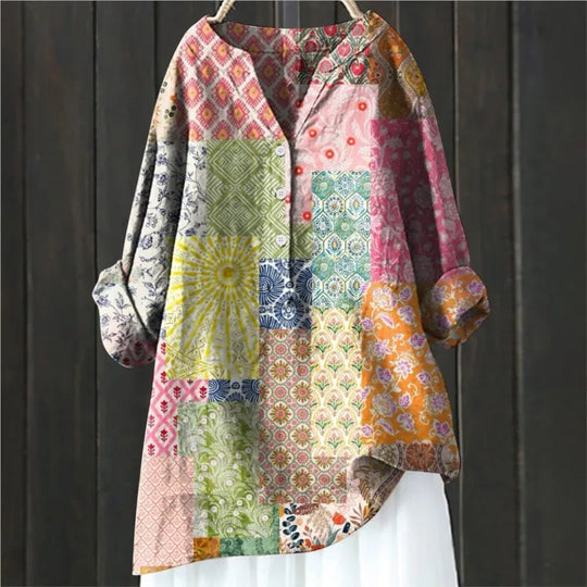 NOREEN – FLORAL LONG SLEEVE BLOUSE (MTO)