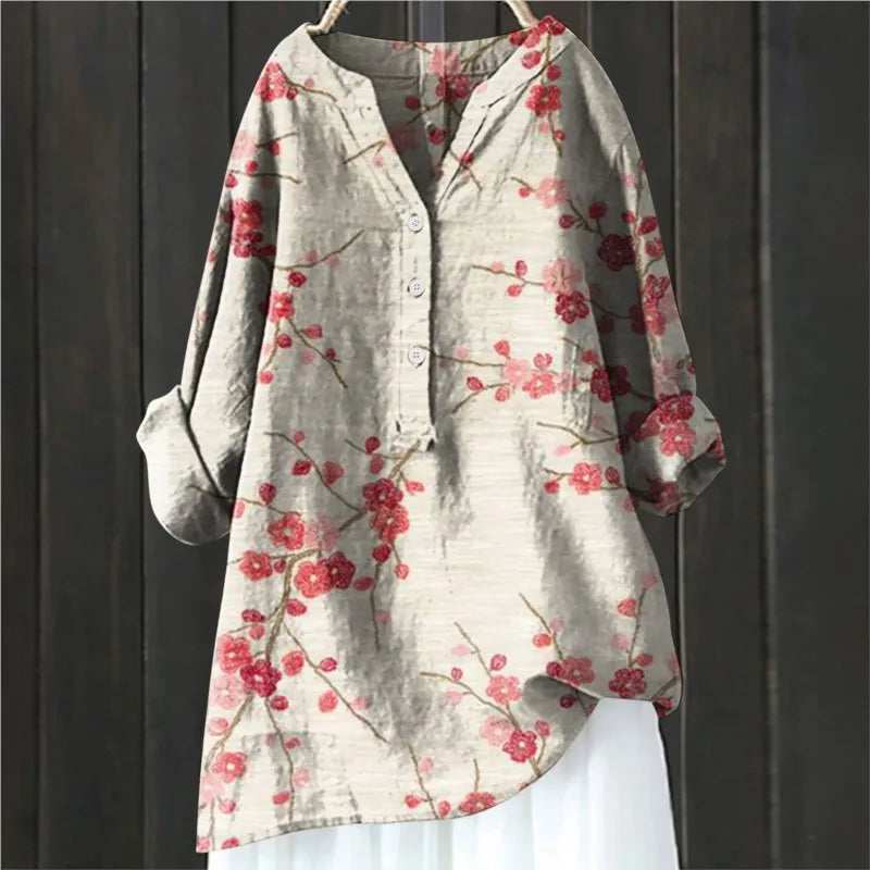 NOREEN – FLORAL LONG SLEEVE BLOUSE (MTO)