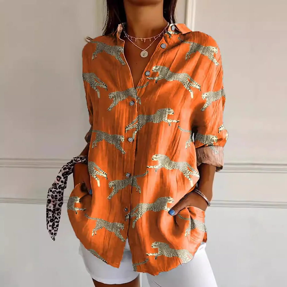NOEMIE – FLORAL BLOUSE WITH CLASSIC TOUCH