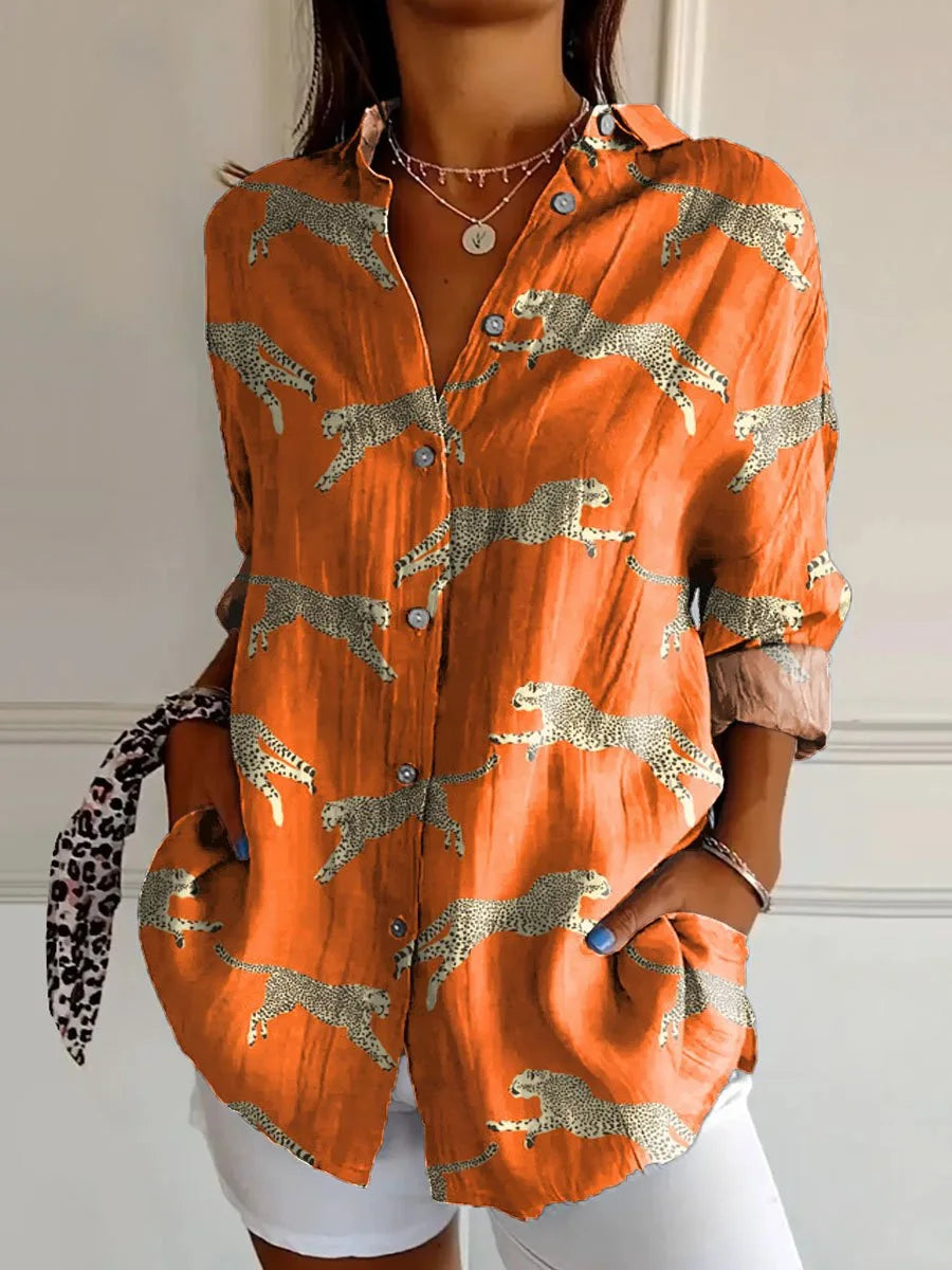 NOEMIE – FLORAL BLOUSE WITH CLASSIC TOUCH