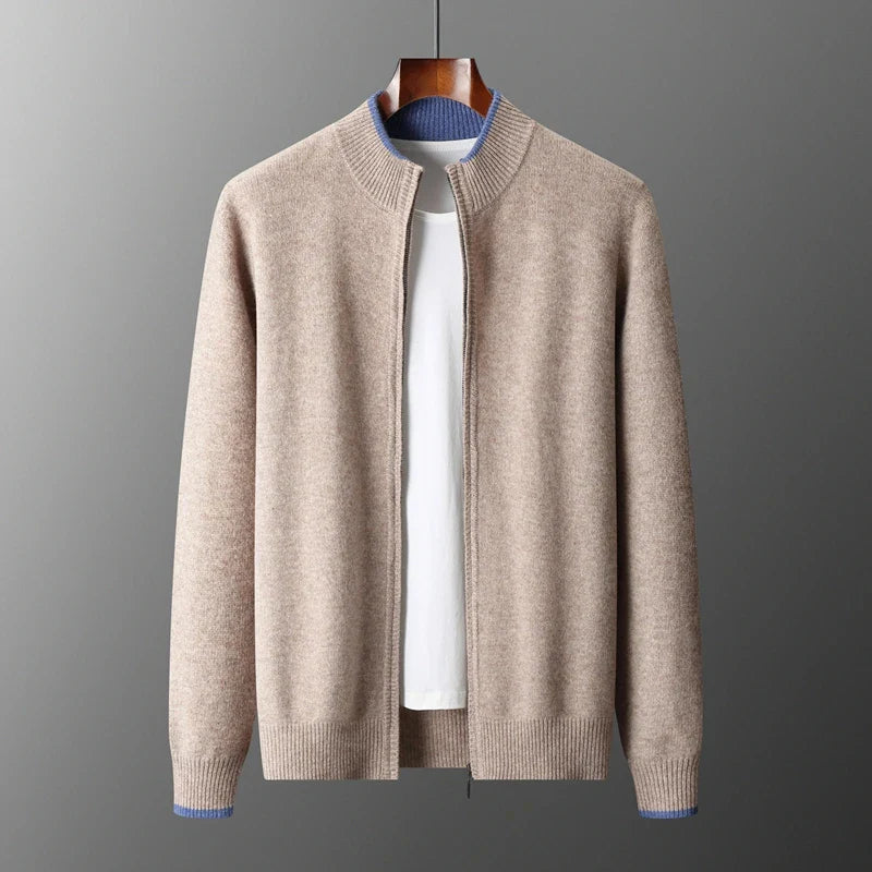 HENRY – 100% CASHMERE ZIP-UP JACKET
