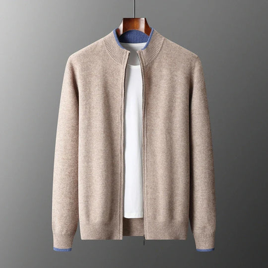 HENRY – 100% CASHMERE ZIP-UP JACKET