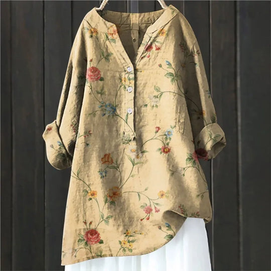 NOREEN – FLORAL LONG SLEEVE BLOUSE (MTO)