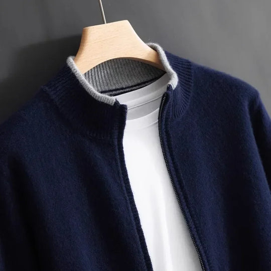 HENRY – 100% CASHMERE ZIP-UP JACKET