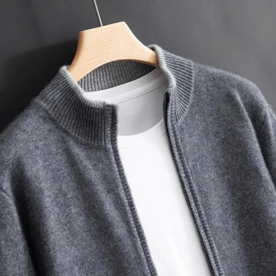 HENRY – 100% CASHMERE ZIP-UP JACKET