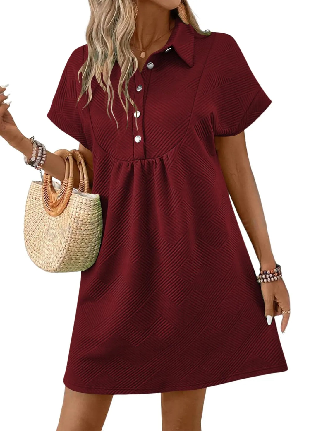 OLIVIA - STYLISH COLLARED MINI DRESS
