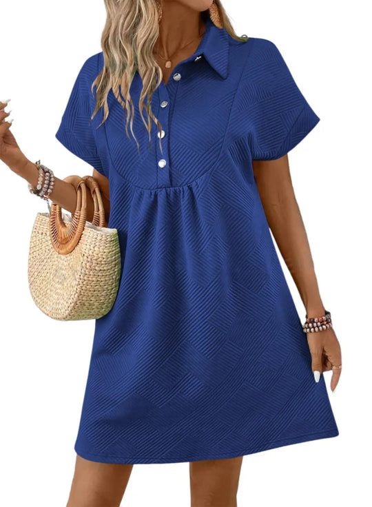 OLIVIA - STYLISH COLLARED MINI DRESS