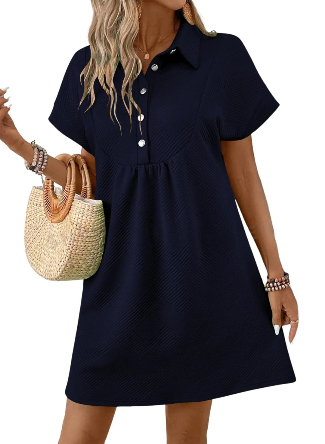 OLIVIA - STYLISH COLLARED MINI DRESS