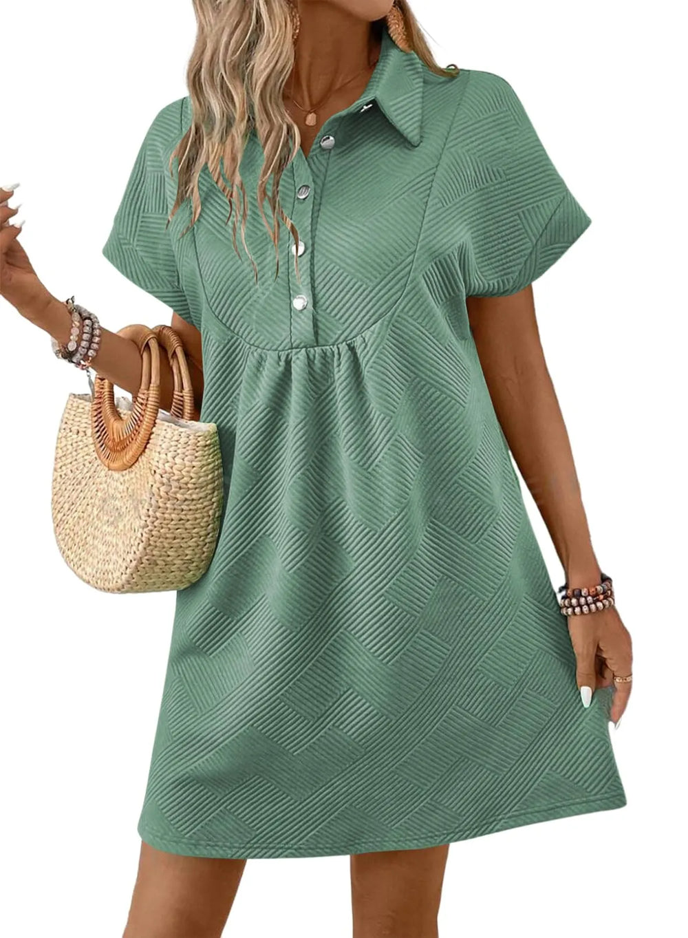 OLIVIA - STYLISH COLLARED MINI DRESS