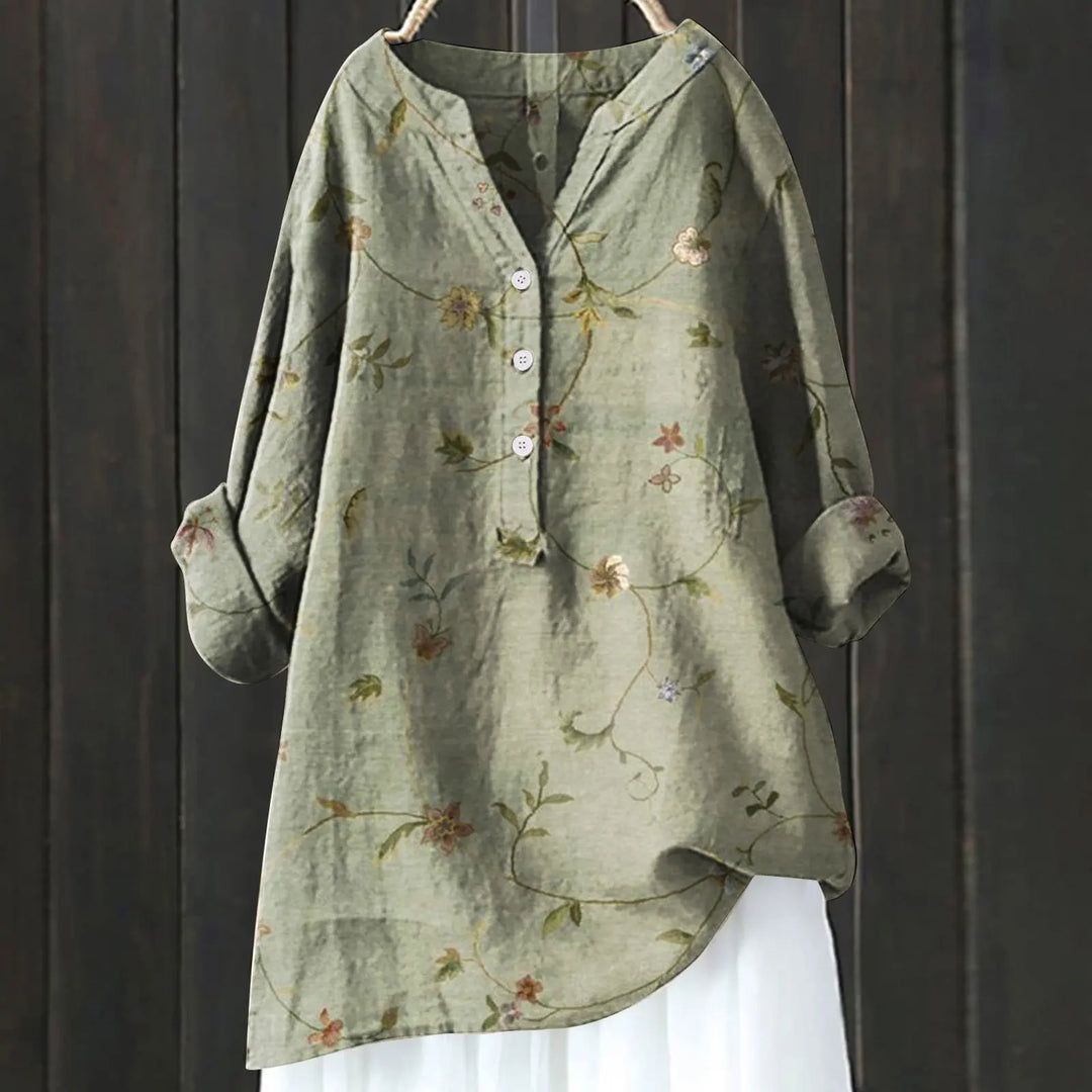NOREEN – FLORAL LONG SLEEVE BLOUSE (MTO)