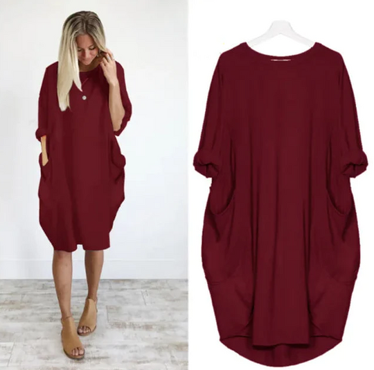 SORAYA – RELAXED LONG-SLEEVE DRESS