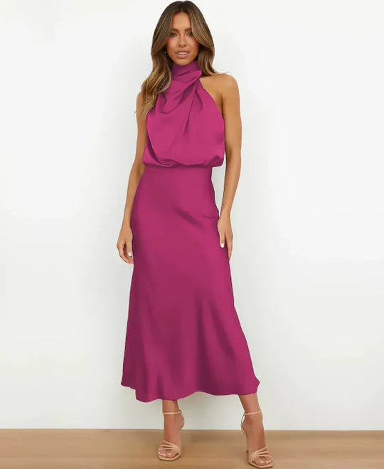 CELINE – HIGH WAIST COTTON MIDI DRESS