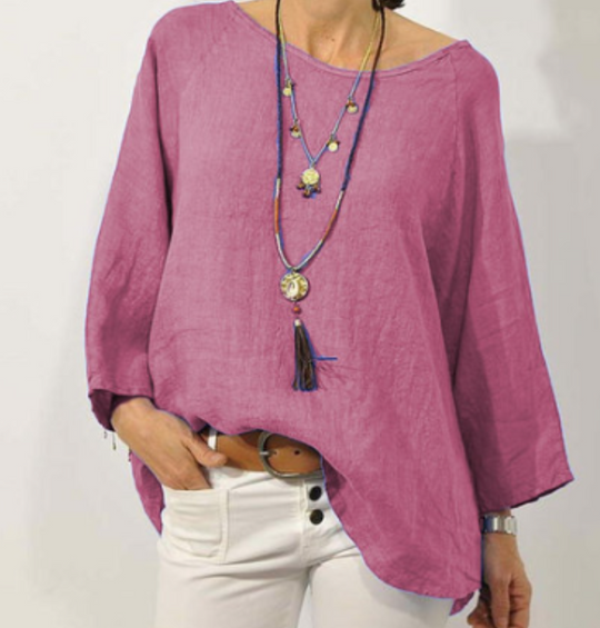 ELSIE – FLAX LINEN TUNIC TOP