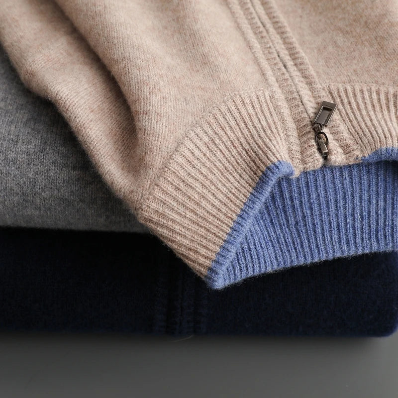 HENRY – 100% CASHMERE ZIP-UP JACKET
