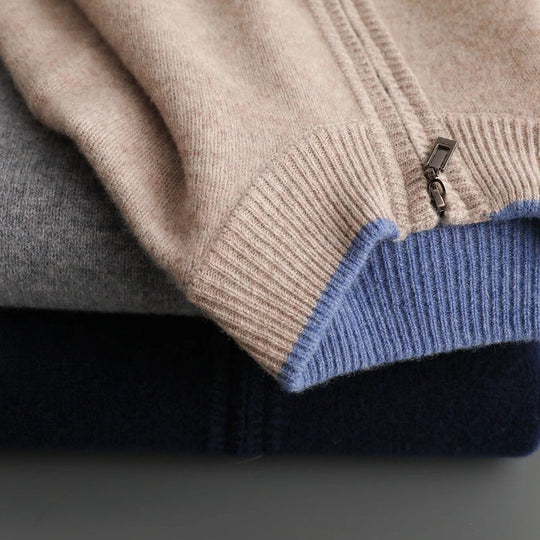 HENRY – 100% CASHMERE ZIP-UP JACKET