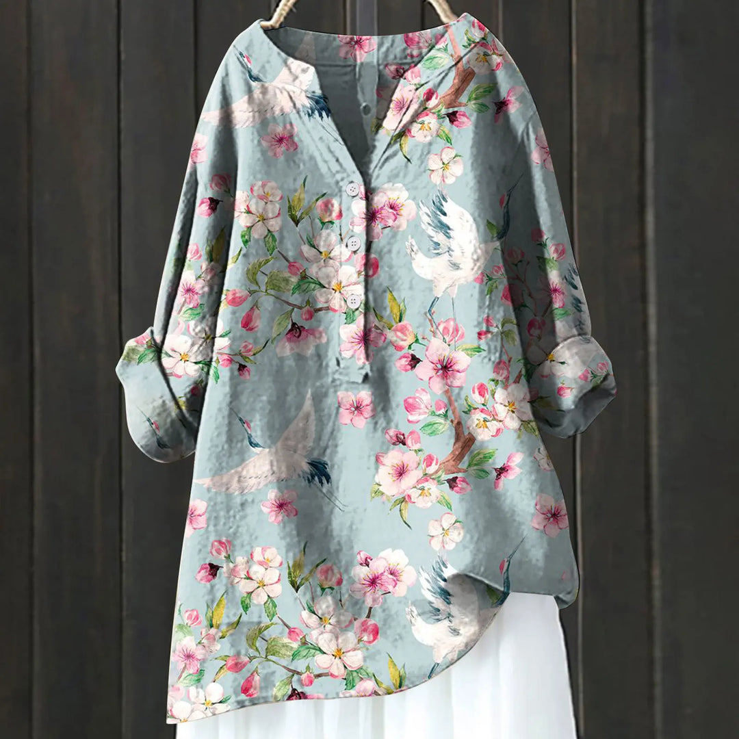 NOREEN – FLORAL LONG SLEEVE BLOUSE (MTO)