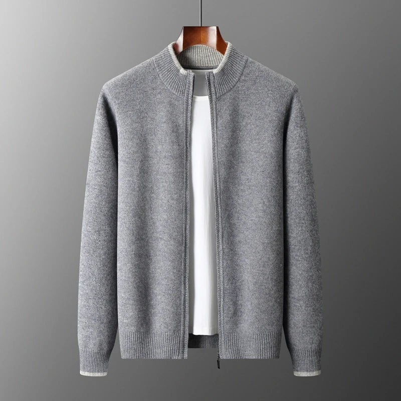 HENRY – 100% CASHMERE ZIP-UP JACKET