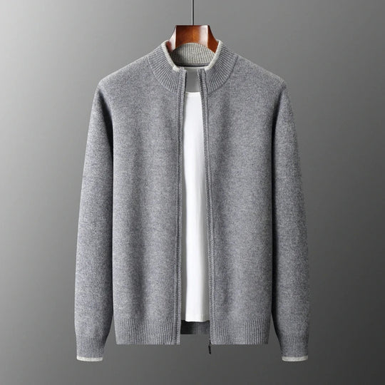 HENRY – 100% CASHMERE ZIP-UP JACKET