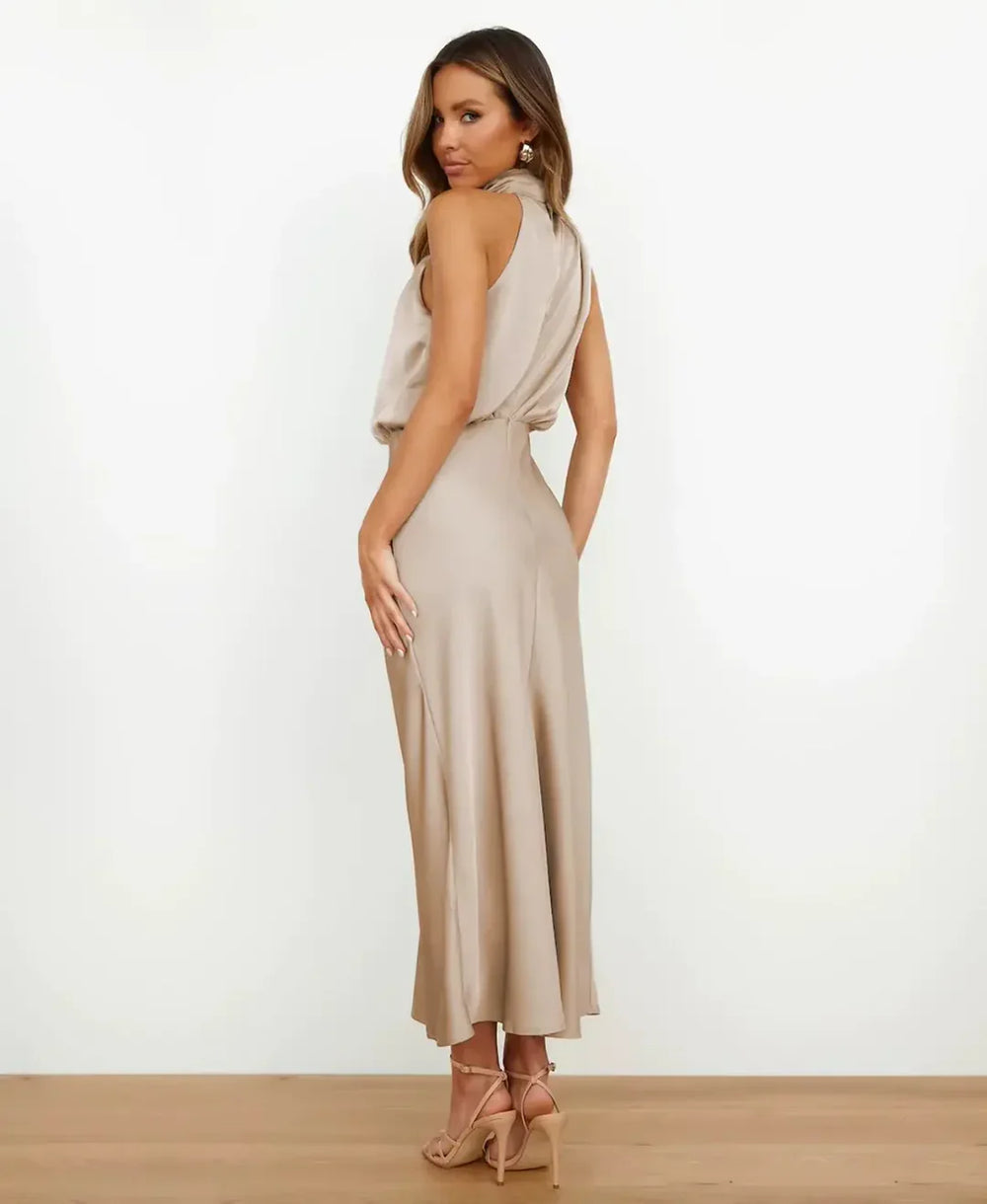 CELINE – HIGH WAIST COTTON MIDI DRESS