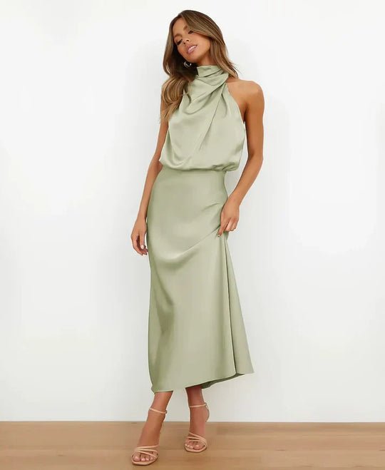 CELINE – HIGH WAIST COTTON MIDI DRESS