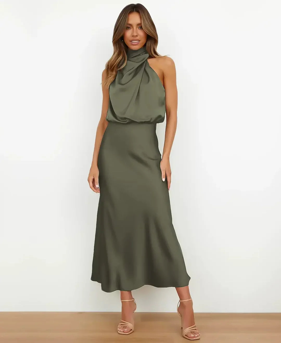 CELINE – HIGH WAIST COTTON MIDI DRESS
