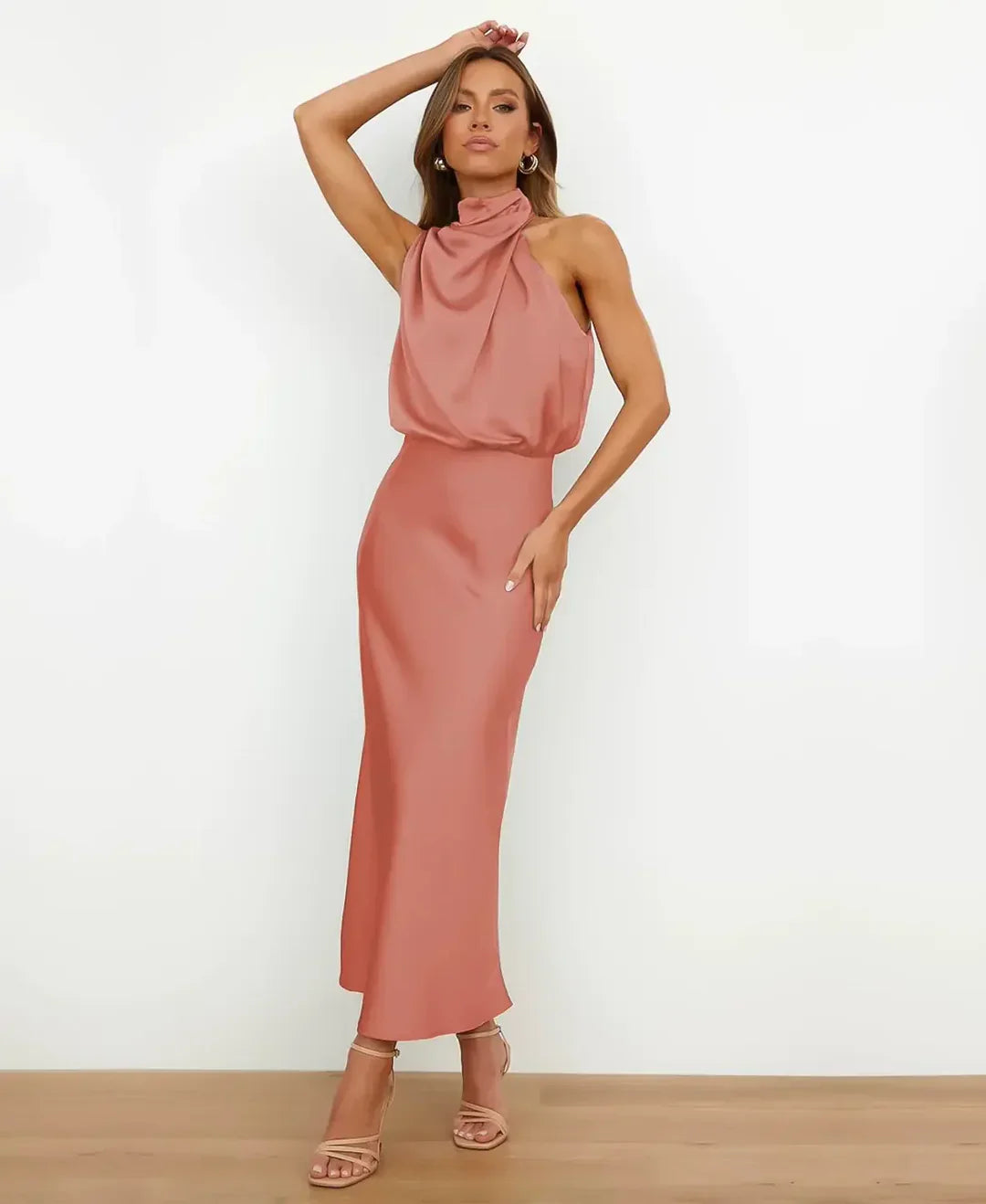CELINE – HIGH WAIST COTTON MIDI DRESS