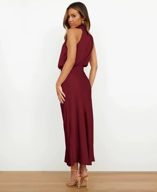CELINE – HIGH WAIST COTTON MIDI DRESS