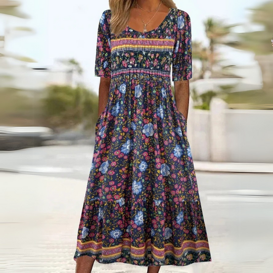 FREYA – VINTAGE INSPIRED FLORAL DRESS