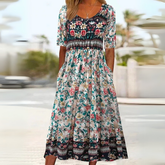 FREYA – VINTAGE INSPIRED FLORAL DRESS