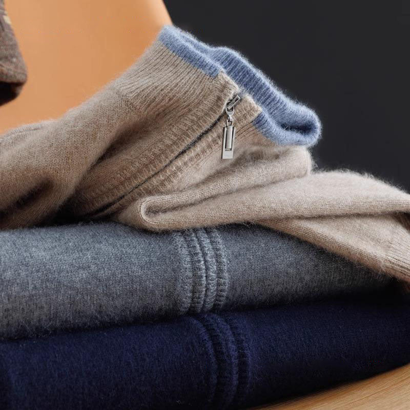 HENRY – 100% CASHMERE ZIP-UP JACKET