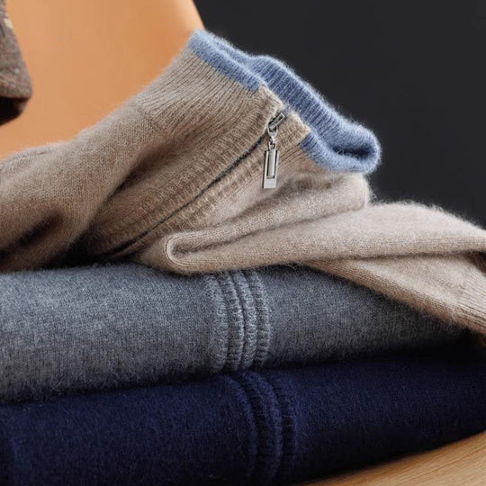 HENRY – 100% CASHMERE ZIP-UP JACKET