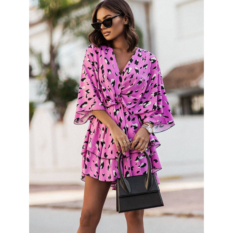 ALINA – BOHO FLORAL MINI DRESS