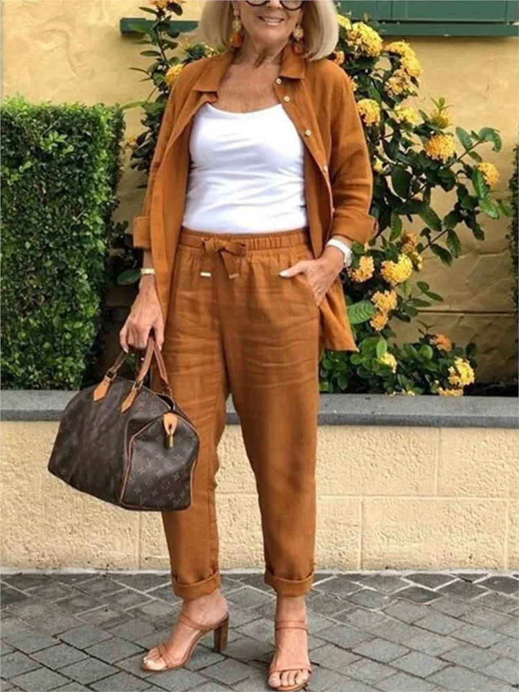 IVETTE – RELAXED SHIRT & TROUSERS SET