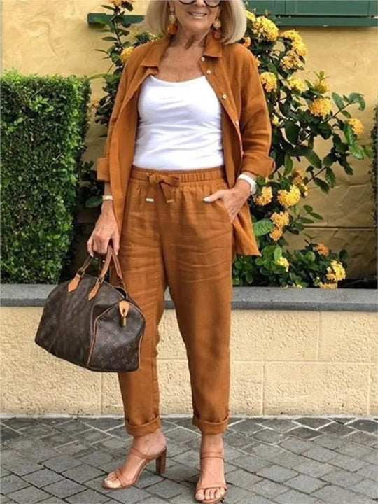IVETTE – RELAXED SHIRT & TROUSERS SET