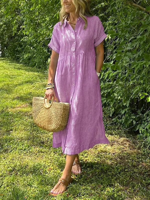 CAMILLE – STRIPE SHIRT DRESS