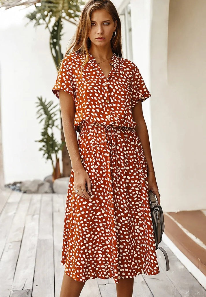 ALINE – FLOWY PRINTED DRESS