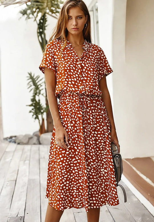 ALINE – FLOWY PRINTED DRESS