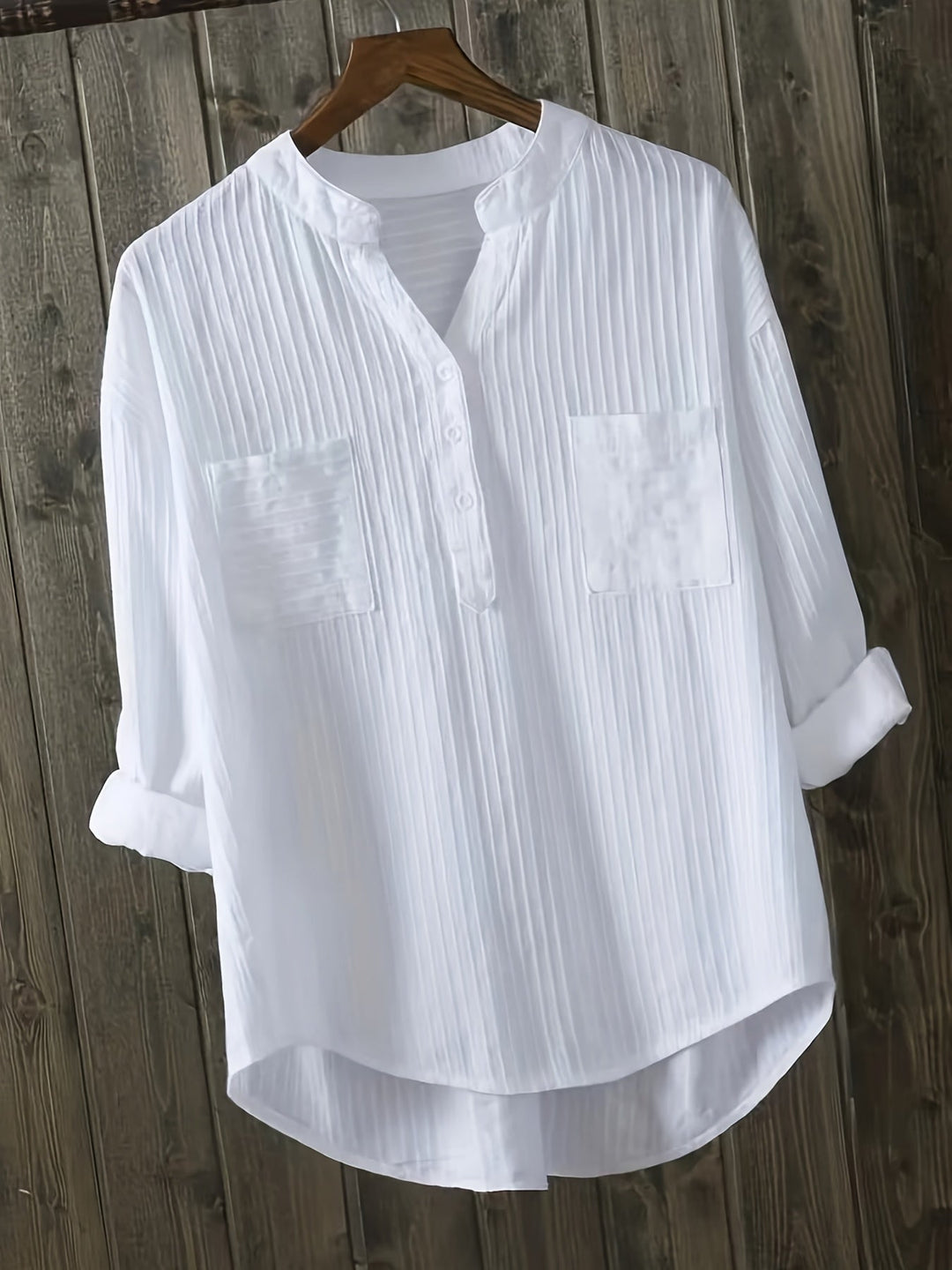 ALTHEA – TEXTURED BLOUSE WITH POCKET