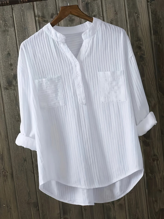 ALTHEA – TEXTURED BLOUSE WITH POCKET