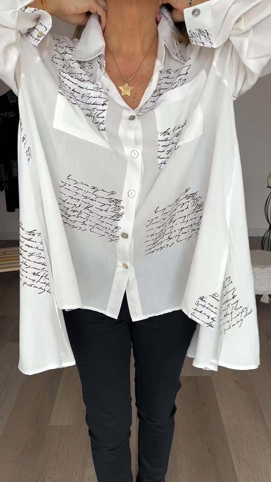TALIA – HANDWRITTEN STYLE BLOUSE