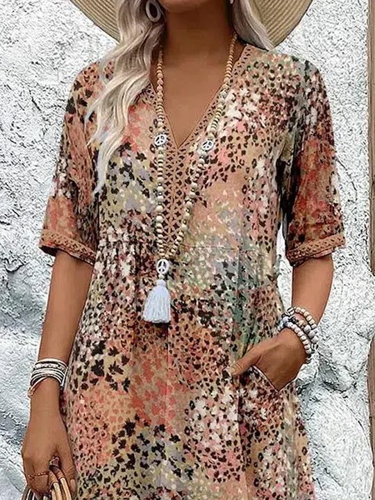 SARAH – VIBRANT MID-LENGTH DRESS