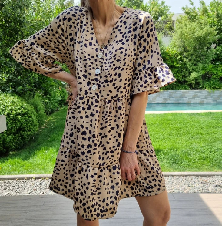 ISABELA – LEOPARD PRINT DRESS