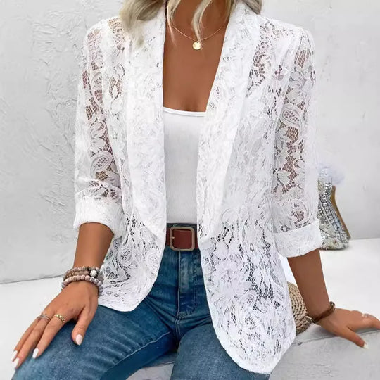 LIVIA – LACE DETAIL BLAZER